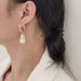 Fashionable Heavy Industry Gold Stainless Steel Earrings For Women, Minimalist Metal Cold Wind Earrings, Pearl_ipsvogv.com