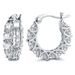 Sanjie Fashion Ins Style For Women French Full Set Zircon Lace U-shaped Earrings_ipsvogv.com