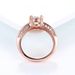 Unisex fashion women's engagement ring zircon plated rose gold_ipsvogv.com