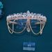 Elegant Rhinestone Bridal Headband For Women - Handcrafted Floral Hair Crown For Weddings, Parties & Special Occasions_ipsvogv.com