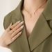 Korean Fashion Titanium Steel Necklace With A Niche Design Sense, Danshui Pearl Oval Brand Pendant, Instagram Style_ipsvogv.com