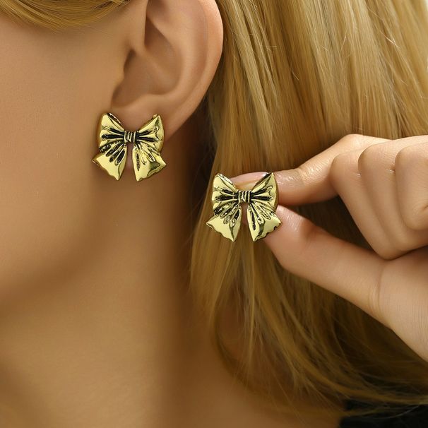 Ins Niche Design Earrings Personality Bow Versatile Earrings Sweet Crying Hot Girl Style Earrings Earrings_ipsvogv.com