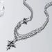 Trendy brand all match men's hip hop niche high end chain accessories titanium steel melted cross pendant men's necklace_ipsvogv.com