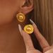E12645 fashionable niche with INS style, simple and personalized chic design, metal earrings_ipsvogv.com
