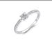 Silver 30 Point Moissanite Ring Simple And Fashionable Diamond Ring For Women_ipsvogv.com