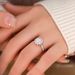 pure Silver For Women, With A Luxurious Temperament 50 Points. The Dazzling Diamond Ring Made Of Moissanite Is Sing_ipsvogv.com