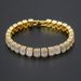Men’s Jewelry Set FashionHip Hop Step Square Zircon Hip Hop Bracelet Men's Fashion Trend Hiphop Square And Round Zircon Mixed Inlay Bracelet_ipsvogv.com