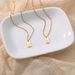 new letter square pendant necklace stainless steel necklace 26 English letter men and women necklace_ipsvogv.com