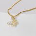 Copper Inlaid Zircon Hollow Butterfly Necklace With Niche Design, Small And Exquisite Collarbone, Round Snake Neck_ipsvogv.com