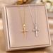 Cold Wind Titanium Steel Necklace, Women's Full Diamond Cross Pendant, Niche Design, Clavicle Chain Jewelry_ipsvogv.com