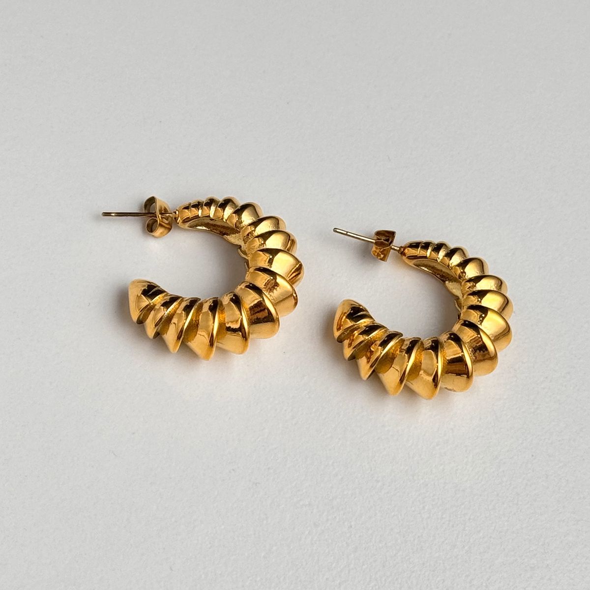 Fashionable Niche INS Retro C Hoop Gear Design Gypsy Earrings_ipsvogv.com