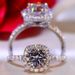 Sanjie Jewelry Platinum Plated Heart Eight Arrow Simulated Zircon Engagement Ring_ipsvogv.com