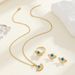 American hip-hop ring necklace accessory set Devil's Eye drip oil earrings niche design collarbone chain_ipsvogv.com