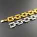 Prismatic Quadrilateral Hip Hop Men's Cuban Bracelet Bangle Chain_ipsvogv.com
