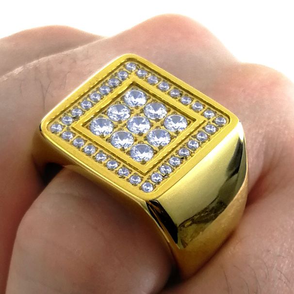 Luxury Ring Prong Setting Super Mens Wedding Engagement Stainless Steel Big Rings_ipsvogv.com
