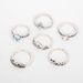 New Love Clip Blue White Zircon Combination 6-piece Ring Set_ipsvogv.com