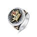 Retro style Pope cross titanium steel ring ring men's trendy personality wear hand accessories_ipsvogv.com