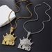 Full Diamond Crown Letter King Necklace Accessory Hip Hop Rap Street Dance Cool Pendant Jewelry_ipsvogv.com