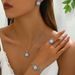 Women's necklaces, rings, jewelry sets with simple inlay, round bracelets, earrings, and versatile accessories_ipsvogv.com