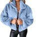 Women's Clothing autumn and winter rabbit fur zipper cardigan plush warm jacket_ipsvogv.com