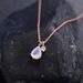 Japanese And Korean Natural Cream Blue Moonstone Pendant S925 Sterling Silver Inlaid Gemstone Ins Style Necklace Rose Gold_ipsvogv.com