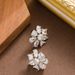 Korean Version Of Fashionable And Exquisite Design, Super Sparkling Zircon Snowflake Shaped Earrings, Women's High-end_ipsvogv.com