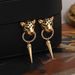 European And American Leopard Women's High Sense Personality Hip-hop Trend Gold Stud Light Atmosphere Niche Design_ipsvogv.com