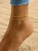 Anklets Fashion Gold Twee Constellations Pendant Ankle Chain (21+5cm)L2403_ipsvogv.com