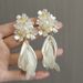 Women’s Jewelry Set Fashion Super FairyJasmine Flower Exaggerated Earrings Niche Design High End Long Tassel Earrings Bridal Earrings For Women_ipsvogv.com
