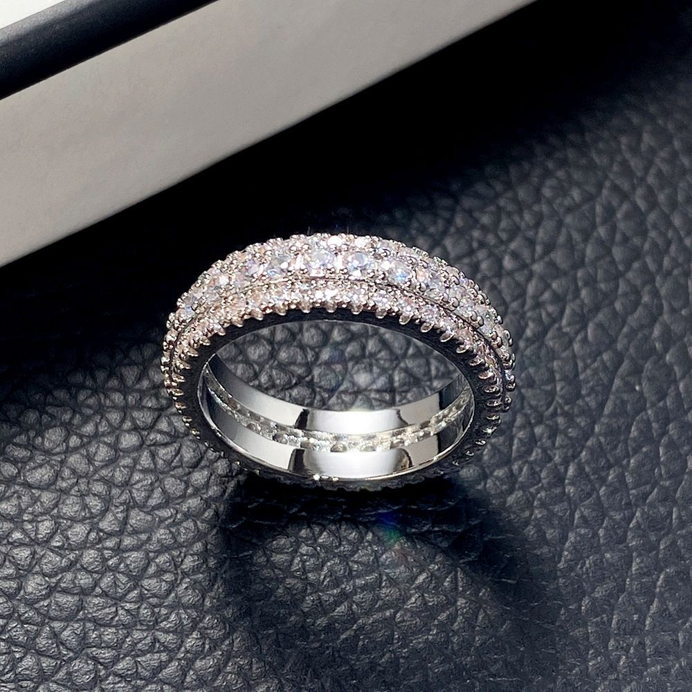 Cao Shi Ring Exaggerates Luxury Unisex Ring with Copper Plated Platinum and Zircon Inlaid Jewelry_ipsvogv.com