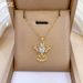【 】 Love Angel Light Luxury Charm Gorgeous Full Diamond Necklace Women's Versatile Clavicle Titanium Steel Chain_ipsvogv.com