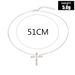 New Bohemian Personality Cross With Pendant Necklace Water Wave Chain 11 Diamond Necklaces_ipsvogv.com