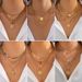 Instagram Portrait Pendant Set, Fashionable Metal Snake Bone Chain, Layered Collarbone Necklace Accessory_ipsvogv.com