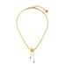 Stainless Gold-plated Frosted Butterfly Pendant With Fashionable Snake Bone Chain And Titanium Steel Tassel Necklace For_ipsvogv.com