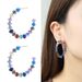 Women's Jewelry Classic C Shaped Earrings Summer Beaded Earrings Colorful Temperament Versatile Earrings_ipsvogv.com