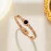 Hollow Out Number Roman Round Cake Black Shell Stainless For Women Love Titanium Steel Bracelet_ipsvogv.com