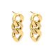 Women's Jewelry High End Fashion Accessories Personalized Stainless Steel Cuban Chain Earring Exaggerated Diamond Studded Earrings Versatile Earrings_ipsvogv.com