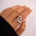 Jewelry Design Sense Hip Hop Metal Water Drop Hug Simple Ins Style Geometric Opening Ring_ipsvogv.com