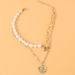 Fashion Alloy Human Head Coin Pendant Necklace Female Necklace Personality Trend Necklace_ipsvogv.com