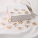 Hot Selling Wind Butterfly Pearl Inlaid Diamond Palm Rose Snake Shaped 15 Piece Set Joint Ring_ipsvogv.com