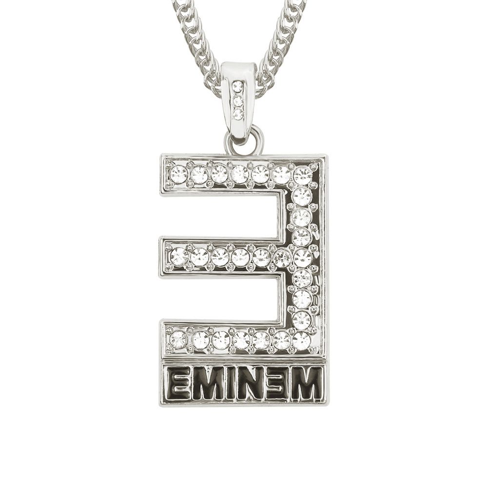 New Hip Hop Letter E with Diamond Pendant Fashion Necklace_ipsvogv.com