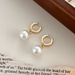 New French Pearl Pendant For Women, Titanium Steel Gold Plated Simple Earrings And Earrings, Trendy_ipsvogv.com