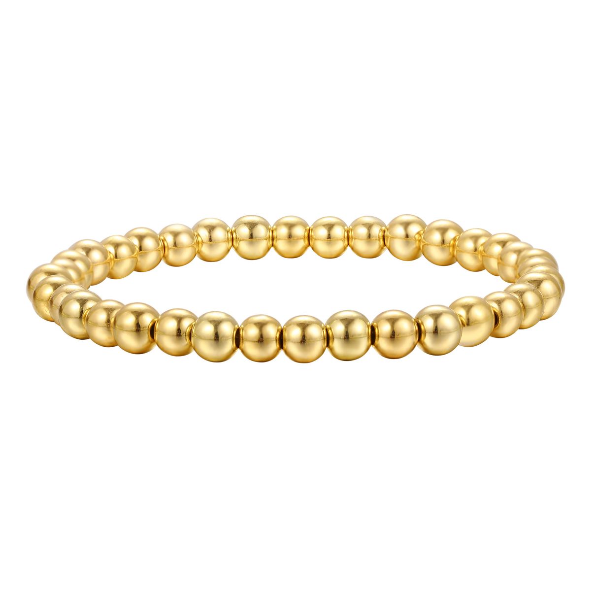 Hot Selg Simple Round Bead Gold Retro American Style CCB Elastic Beaded Bracelet_ipsvogv.com