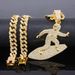 Unisex Alloy Jewelry Skateboard Boy Full Diamond Pendant Men's Hip Hop Style Personality Accessories Necklace_ipsvogv.com