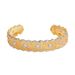 Popular Brushed Lace Ring With Gold-plated Dual Tone Opening Italian Craftsmanship Elegant Women's Bracelet_ipsvogv.com