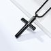 Simple curved titanium steel cross necklace neutral cold style men and women wear pendant stainless steel pendant_ipsvogv.com