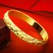 Korean Style Jewelry Euro 10mm Buckle Women's Fashion Frosted Starry Sand Gold Wide Bracelet_ipsvogv.com