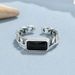 Square For Ring Zircon New Chain Men And Women, Used Black Diamond Open End Temperament Ring, Handheld Jewelry Women, ,_ipsvogv.com