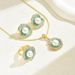 Little Fresh Women's Necklace, Earrings, Jewelry Personalized Diamond Set, Lotus Flower Design Ring, Versatile Clavicle_ipsvogv.com