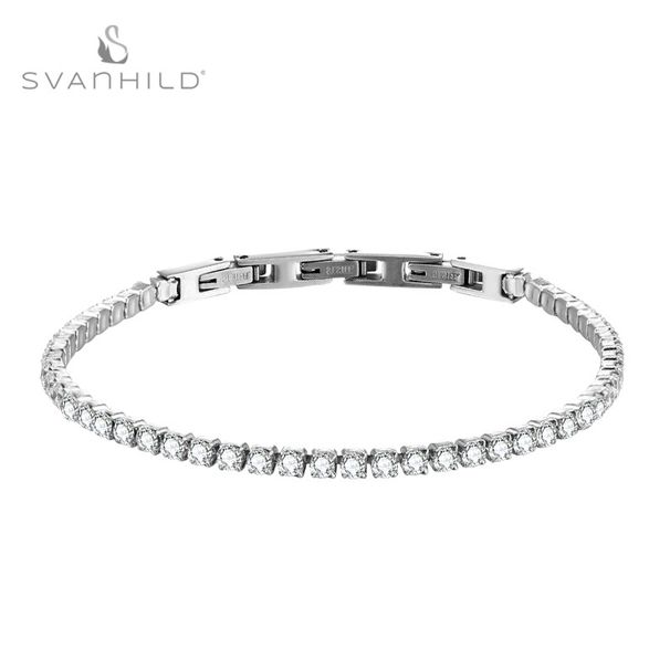 Fashion Jewelry Stainless Steel Zircon Claw Chain Micro Pave 3mm Full Diamond Tennis Bracelet_ipsvogv.com